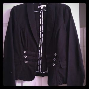 Cabi Black Blazer, Majorette Military Cotton